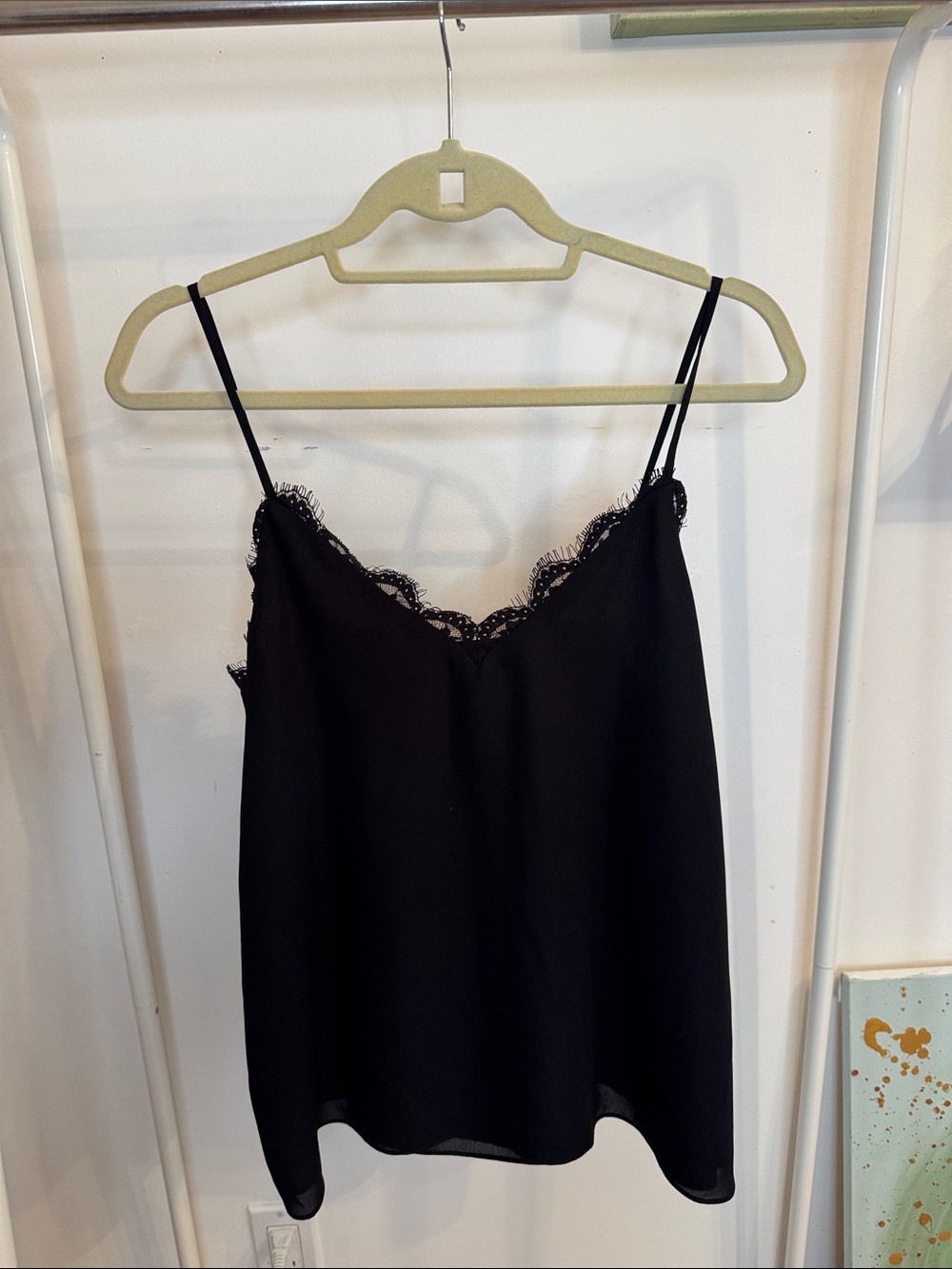 Socialite Black Lace-Trim Slip Cami